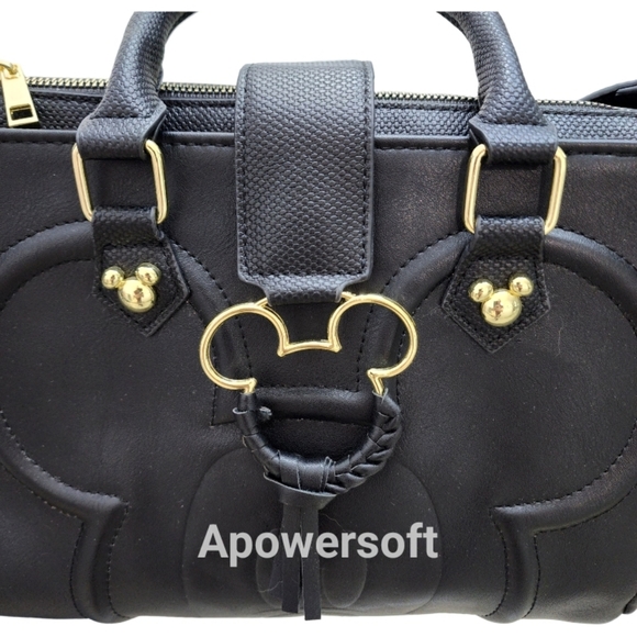 NWT Disney Mickey Mouse Black & White Satchel Purse Handbag - Picture 6 of 9
